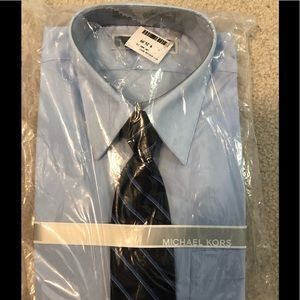 Lot of 2 Boys Michael Kors Blue/ white shirt/ ties
